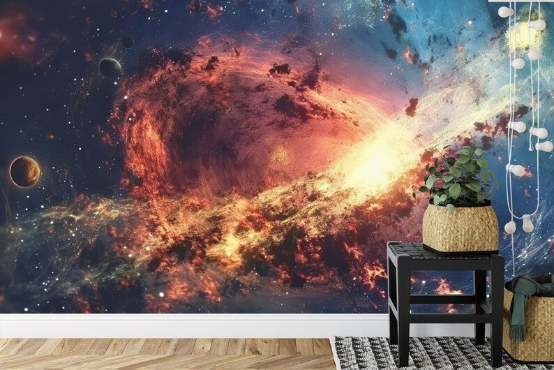 Galaxy Stars Wall Decal, Peel and Stick Outer Space