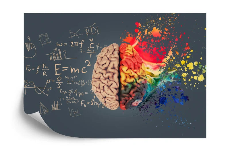Human Brain Mural, Creative Concept Art Print