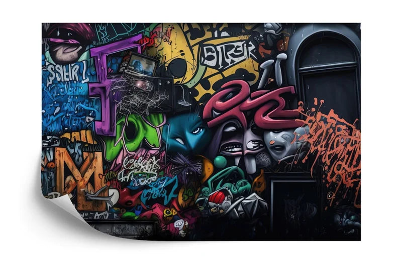 Graffiti Street Art Wallpaper Mural, Abstract Pop Art