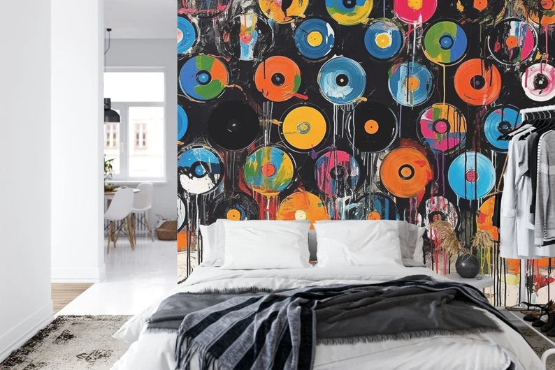 Wallpaper, Grunge Vinyl Records , Generative AI Pop Art