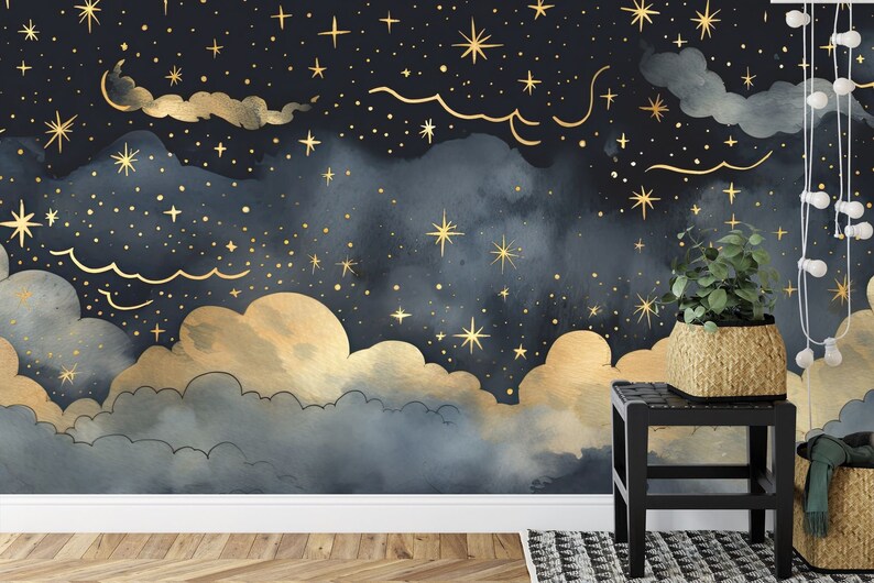 panoramic wall mural wallpaper presenting the complete artwork layout designed for large interior wall spaces wall decor wa