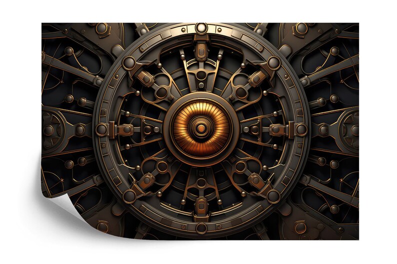 Steampunk Mechanical Wall Mural Art Print