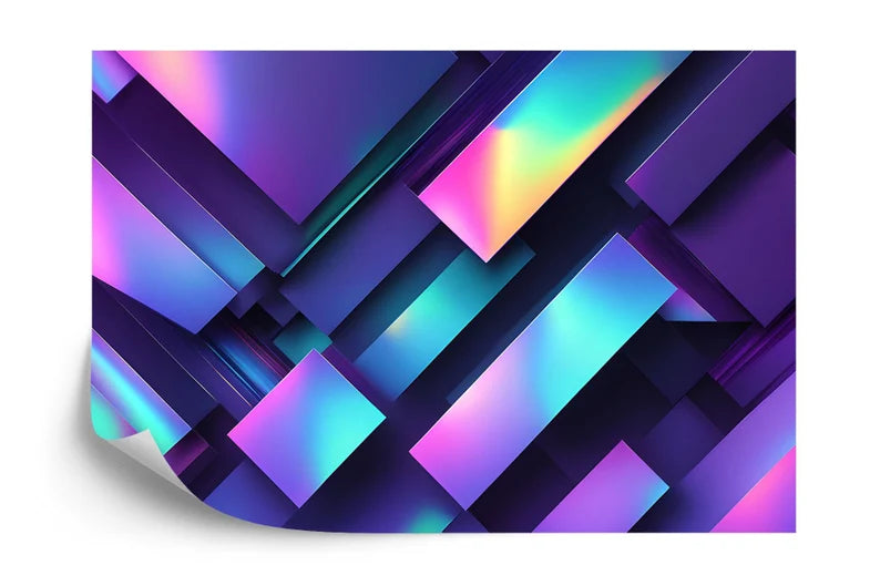 Abstract 3D Holographic Wall Mural, Peel and Stick Wallpaper