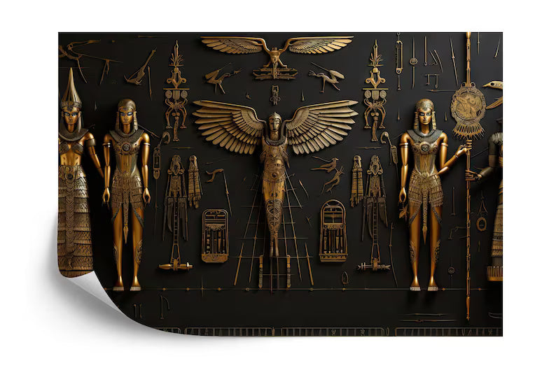Ancient Egyptian Hieroglyphs Wallpaper Mural