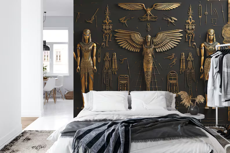 Ancient Egyptian Hieroglyphs Wallpaper Mural