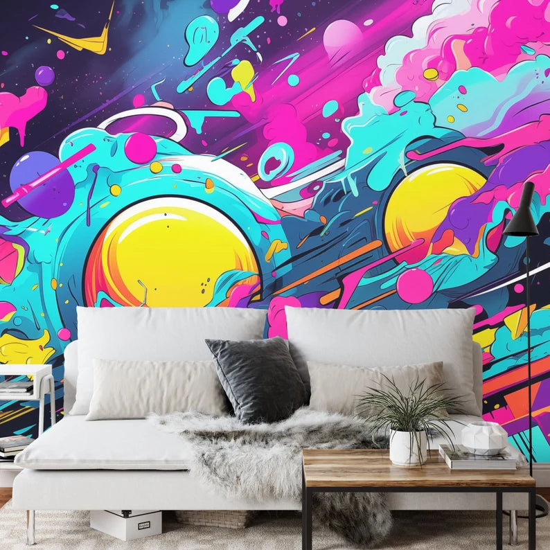 kids room wallpaper mural featuring playful artwork bright colors and smooth design for wall decoration wall decor wall dec