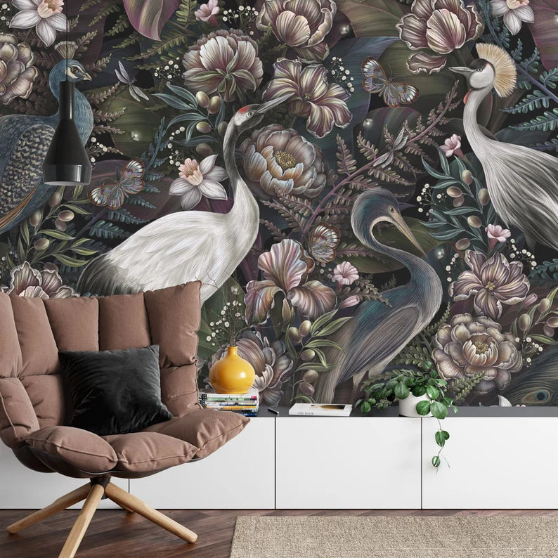panoramic wall mural wallpaper presenting the complete artwork layout designed for large interior wall spaces wall decor wa