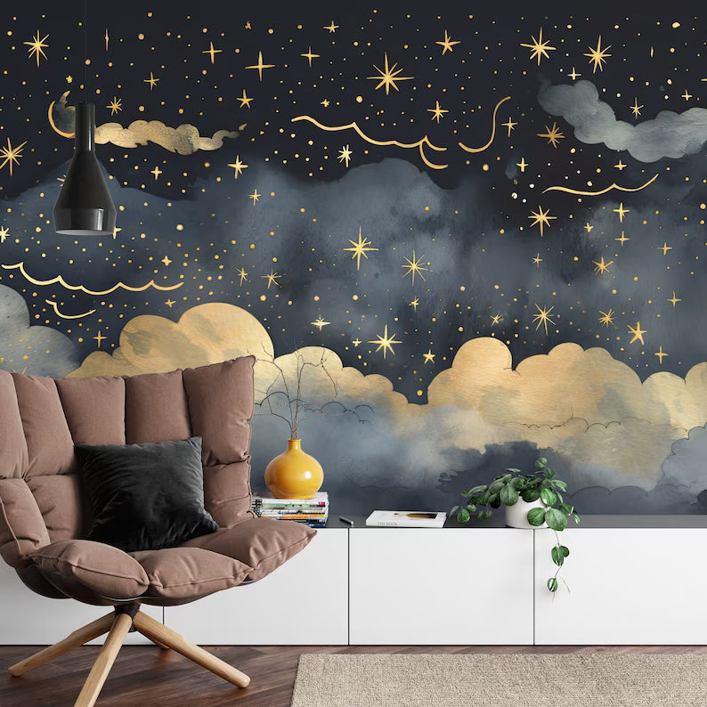 wallpaper mural close view focusing on illustration quality textures and visual depth for interior decoration wall decor wa