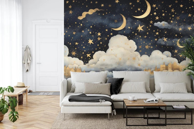 decorative wallpaper mural highlighting artwork details and balanced colors suitable for creative interior wall design wall