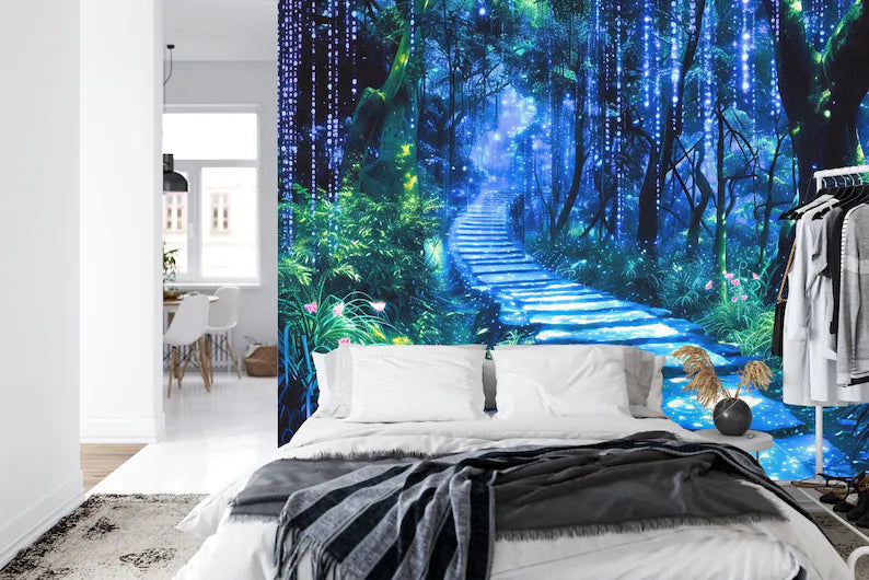 Enchanted Forest Path Wallpaper Mural Art Print