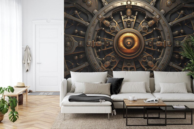 Steampunk Mechanical Wall Mural Art Print