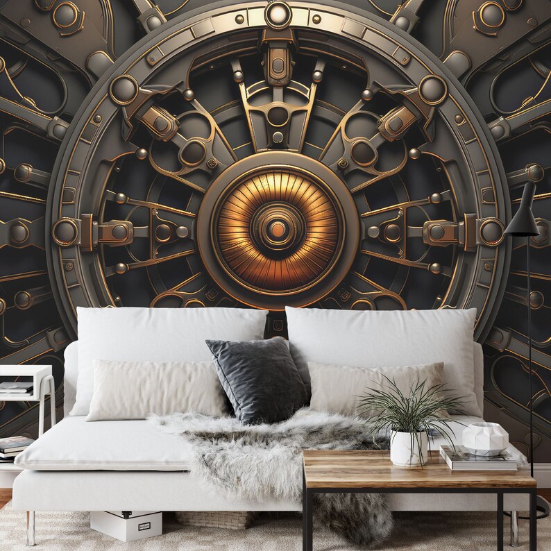 Steampunk Mechanical Wall Mural Art Print