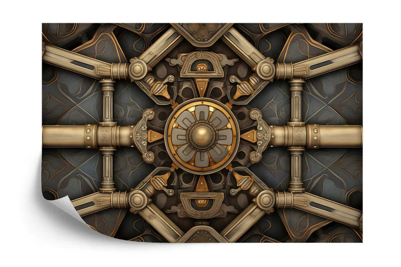 Steampunk Mechanical Wallpaper Mural