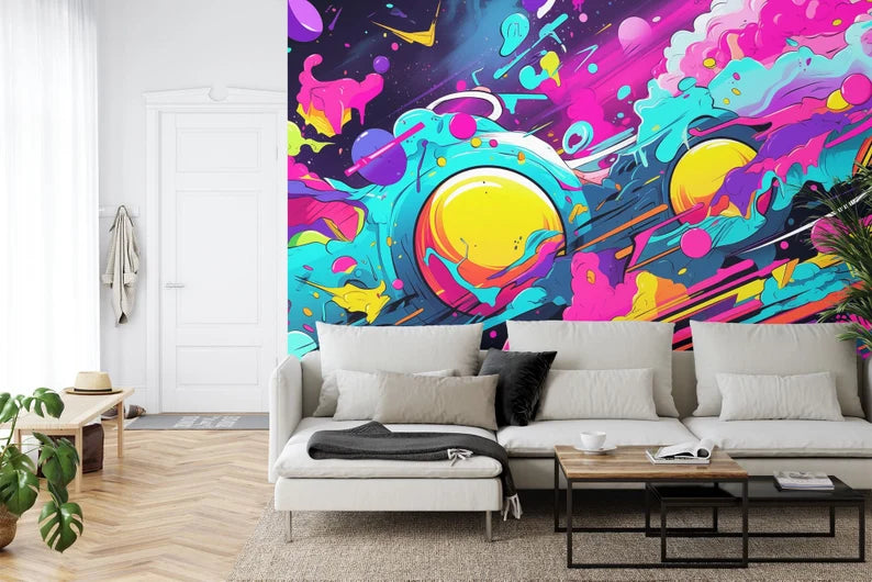 wall mural image with detailed illustration and vibrant colors perfect for stylish home or kids room decoration wall decor