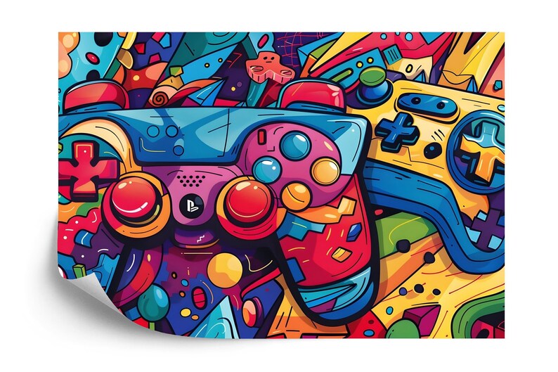 Wallpaper, Gaming Room Art, Game Controller Decal