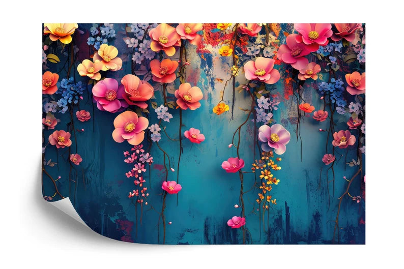Floral Hanging Branches Wall Mural, Peel and Stick