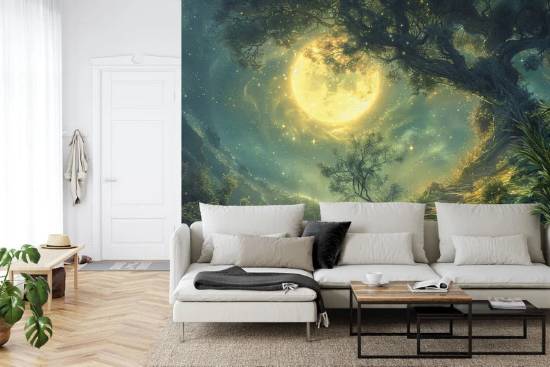 Enchanted Forest Photomural, Magical Pathway Wallpaper