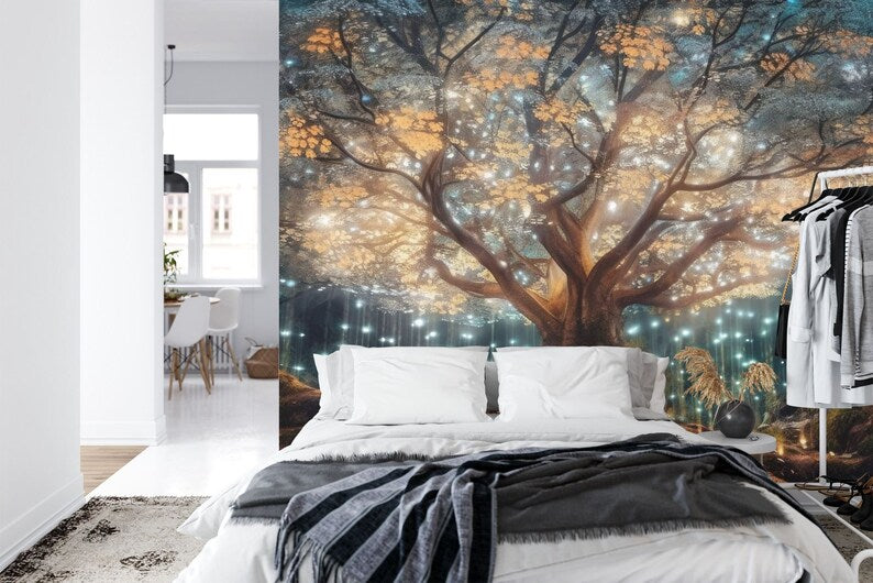 wallpaper mural close view focusing on illustration quality textures and visual depth for interior decoration wall decor wa