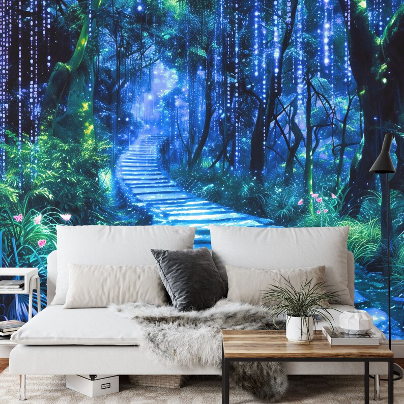 Enchanted Forest Path Wallpaper Mural Art Print