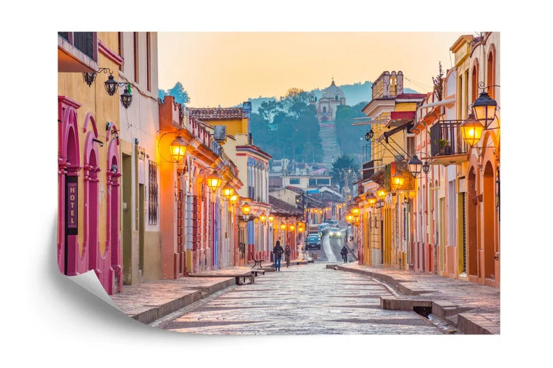 San Cristobal Mexico Street Scene Wallpaper Mural
