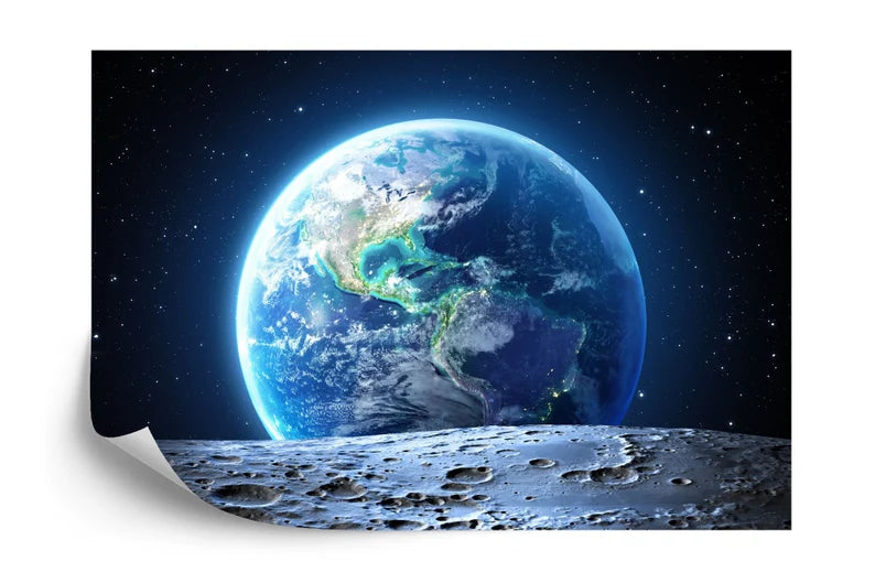 Earth From Moon View Wallpaper Mural Art Print