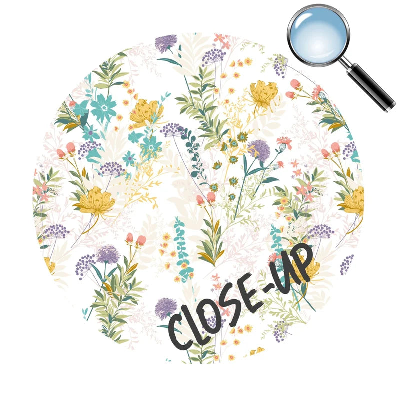 Wildflower Mural, Botanical Floral Pattern Art Print