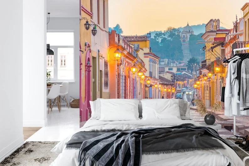 San Cristobal Mexico Street Scene Wallpaper Mural