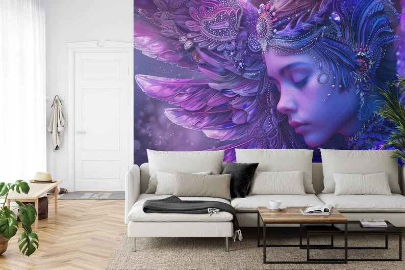 Wallpaper, Ethereal Angel Art Print Wall Mural
