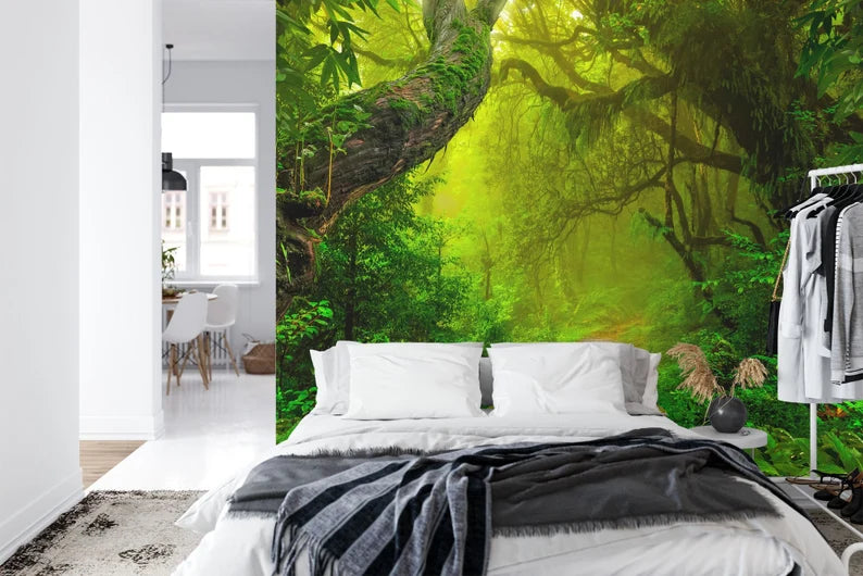 wallpaper mural close view focusing on illustration quality textures and visual depth for interior decoration wall decor wa