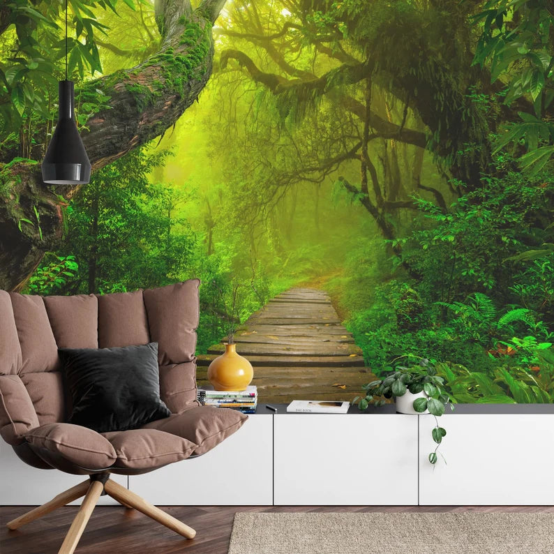 panoramic wall mural wallpaper presenting the complete artwork layout designed for large interior wall spaces wall decor wa