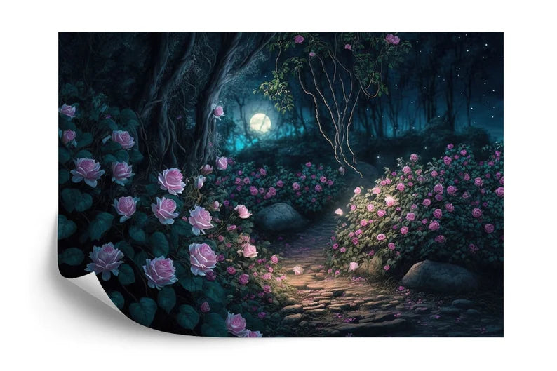 Enchanted Forest Wallpaper Mural, Fairy Blossom Wall Decal