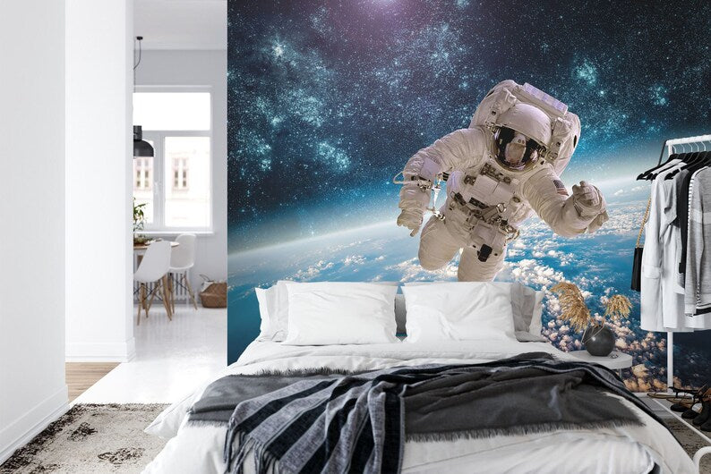 Astronaut Galaxy Mural, Peel and Stick Wallpaper