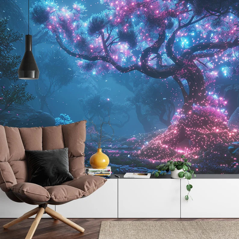 Fantasy Mystical Tree Wallpaper Mural Art Print