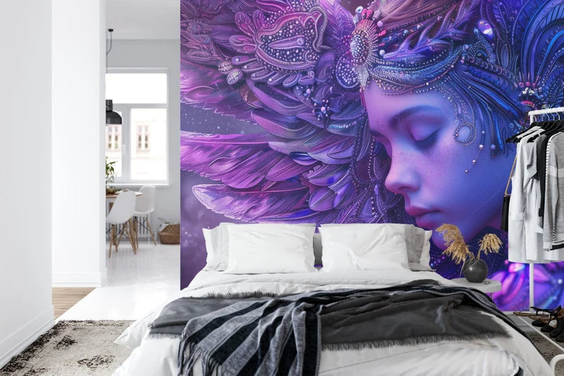 Wallpaper, Ethereal Angel Art Print Wall Mural