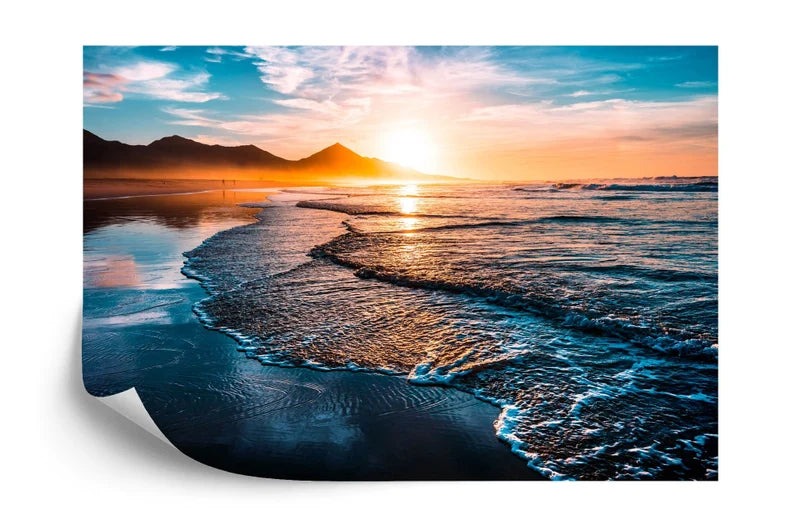 Beach Sunset Wall Mural, Nature View Art Print