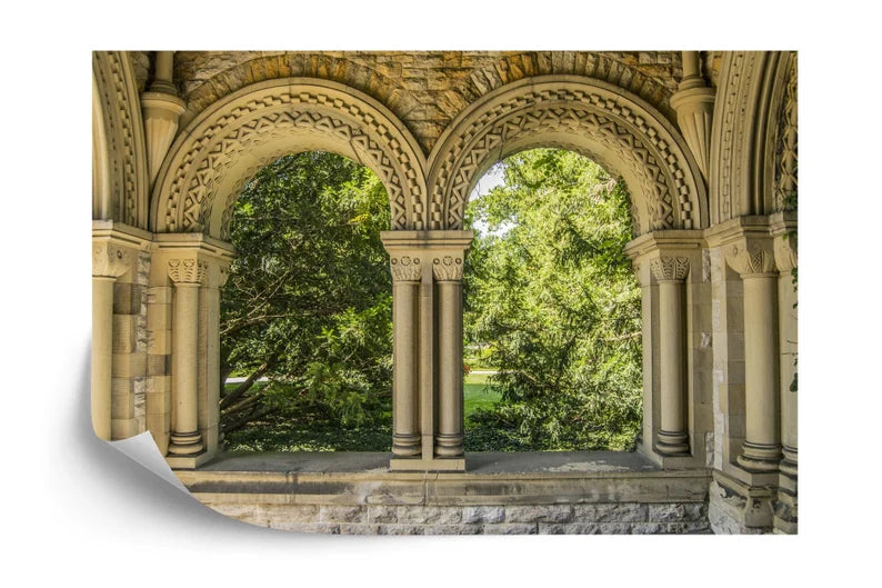 Stone Arch Garden View Wallpaper Mural Art Print