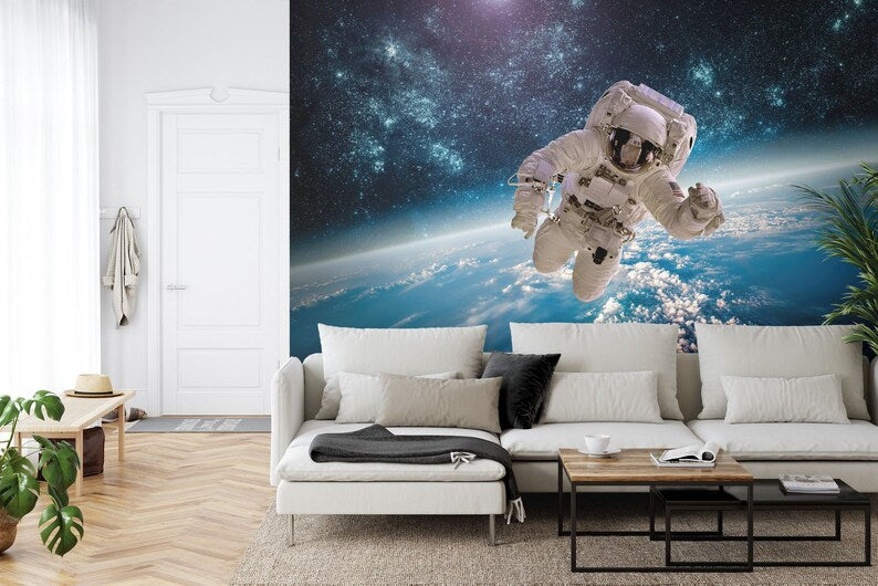 Astronaut Galaxy Mural, Peel and Stick Wallpaper