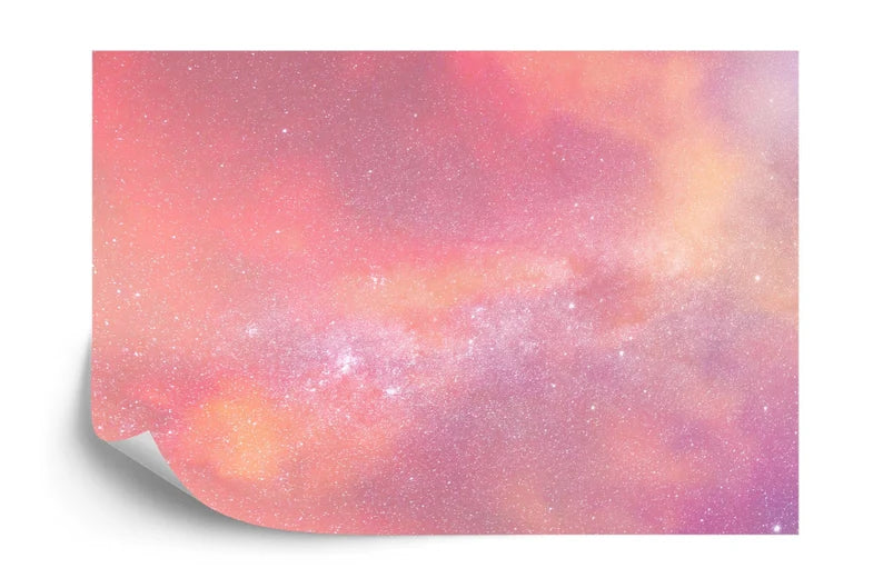 Pink Sky Wall Mural, Cloudy Evening Wallpaper