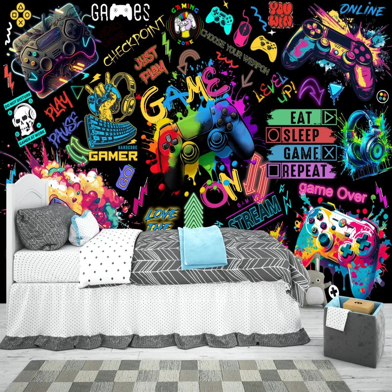 Gaming Room Wallpaper Mural Art Print