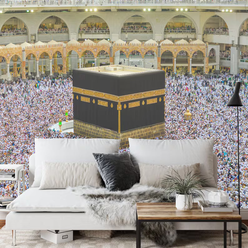 Al Kaaba Makkah Mural, Islamic Decor Art Gift