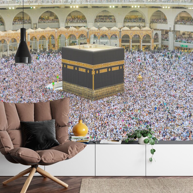 Al Kaaba Makkah Mural, Islamic Decor Art Gift