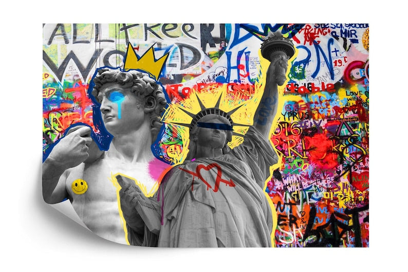 Graffiti Street Art Wallpaper Mural – Modern Urban Style Decor