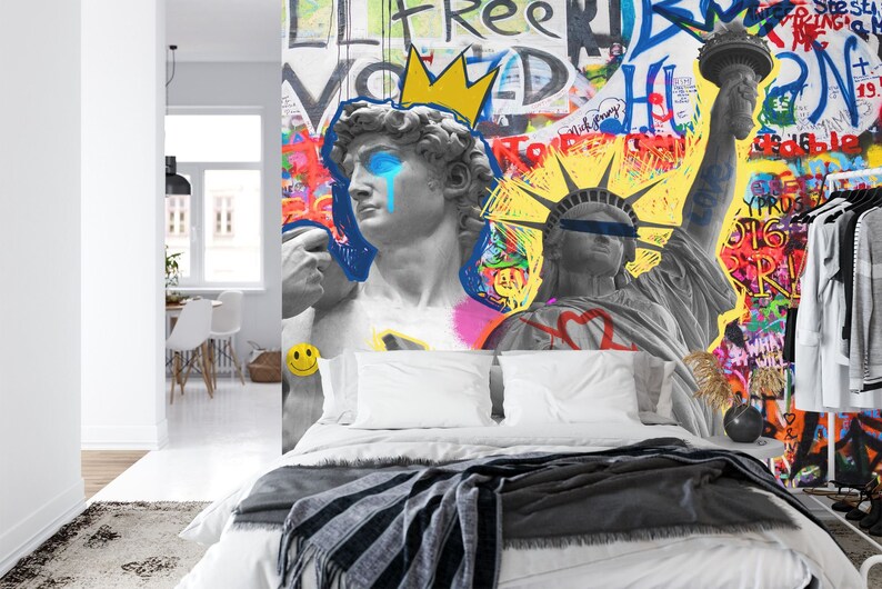 Graffiti Street Art Wallpaper Mural – Modern Urban Style Decor