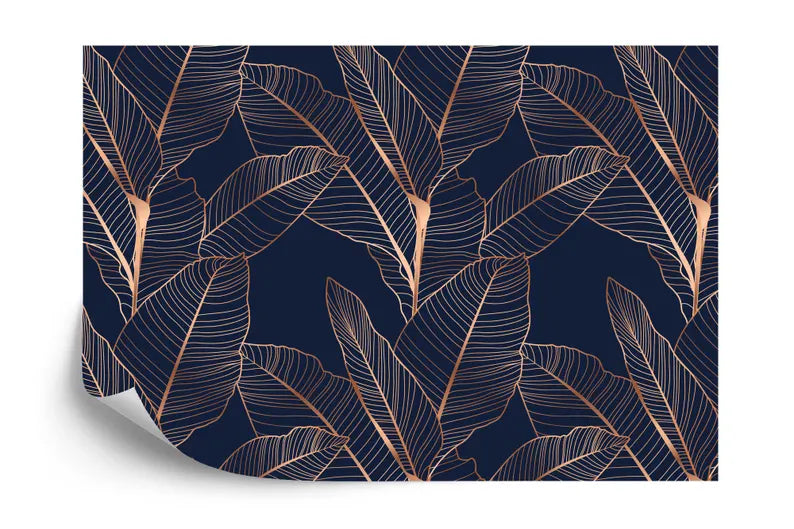 Navy Botanical Wallpaper Mural, Peel and Stick Wallpaper