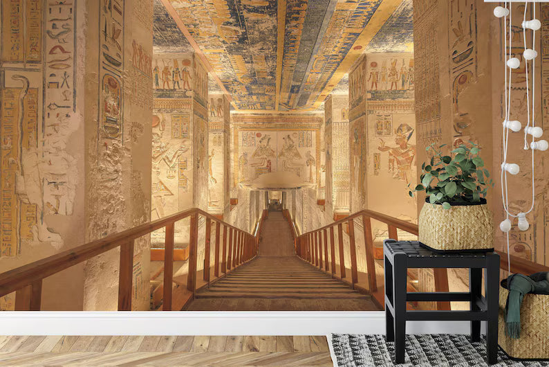 Valley of the Kings Tomb Mural, Ancient Egypt Wallpaper