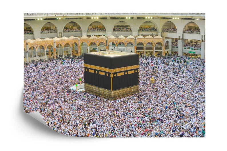 Al Kaaba Makkah Mural, Islamic Decor Art Gift