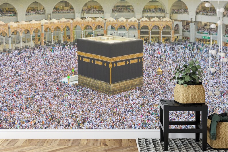 Al Kaaba Makkah Mural, Islamic Decor Art Gift