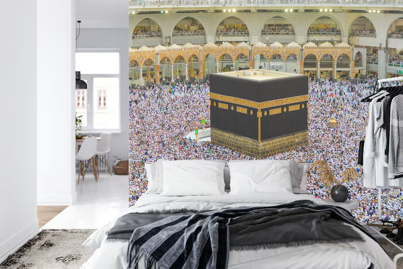 Al Kaaba Makkah Mural, Islamic Decor Art Gift