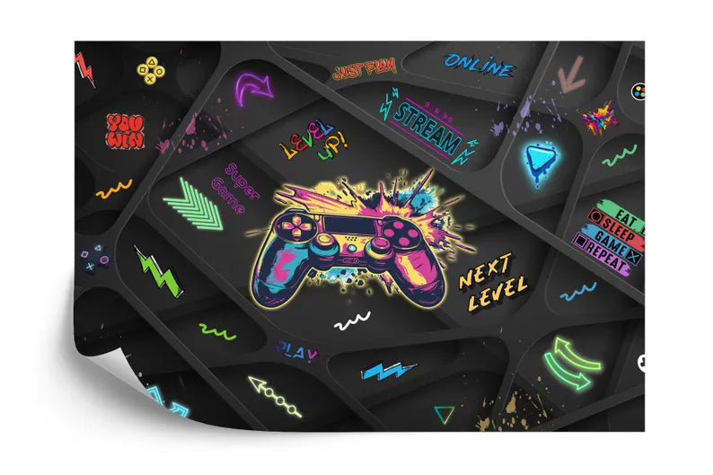 Gaming Kids Room Wallpaper Mural Art Print
