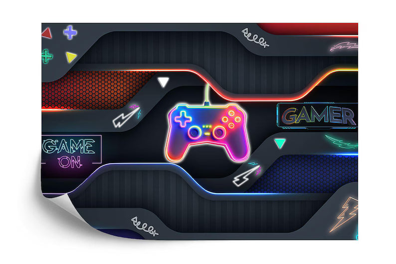 Gaming Room Wallpaper Mural, Wall Decal